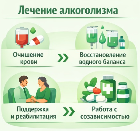 лечение алкоголизма в Кунгуре этапы